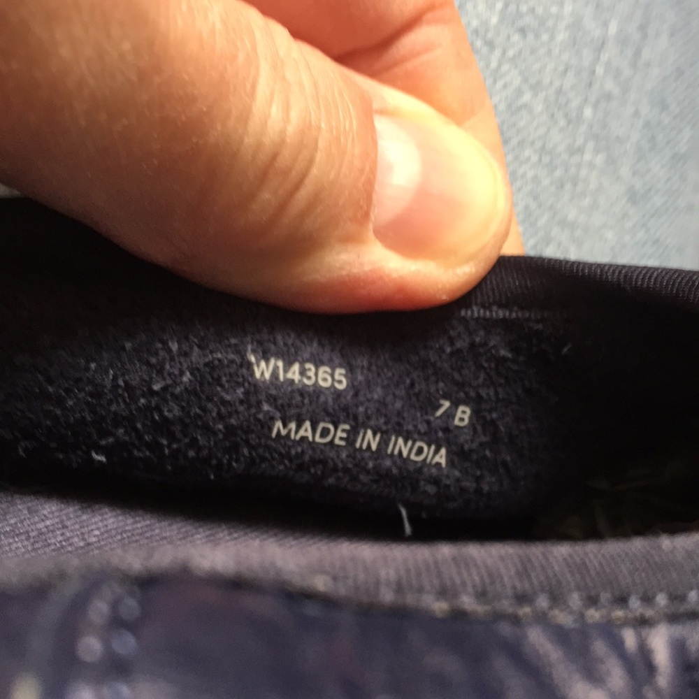 Cole Haan navy pinch marine classics  leather jute wedges size 7 made in India - Picture 8 of 10